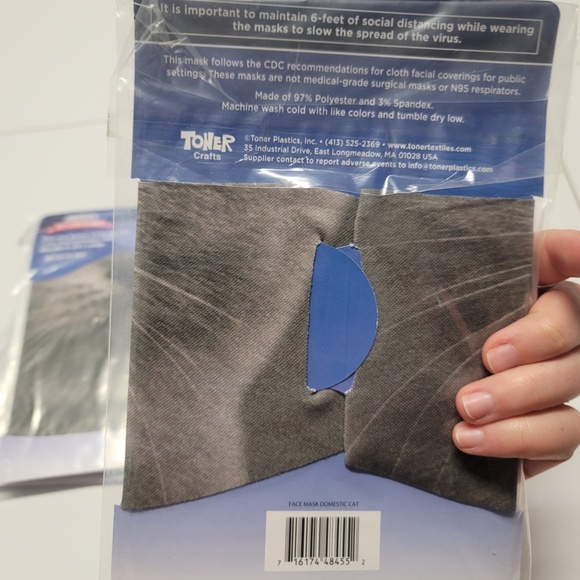 grey cat face mask - new in package - Picture 2 of 2
